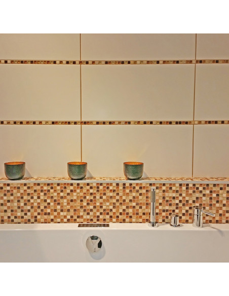 Mosaik Kristall Marmor Beige Brun | Ekosten.se