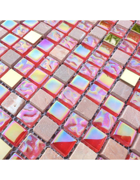 Kristall Marmor Mosaik Rosa Guld | Ekosten.se