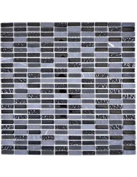 Brickmosaik Kristall Natursten Svart | Ekosten.se