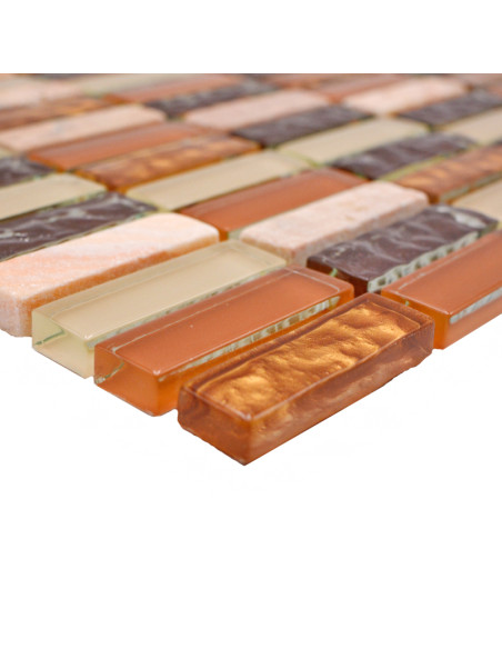 Stavmosaik Kristall Natursten Beige Brun | Ekosten.se