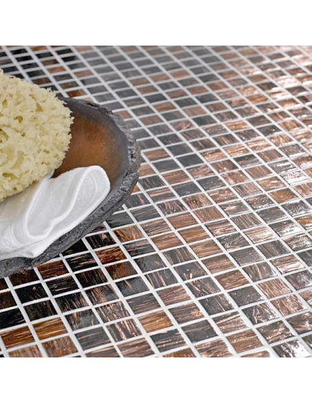 Glas Mosaik Guldstar Brun Mix | Ekosten.se