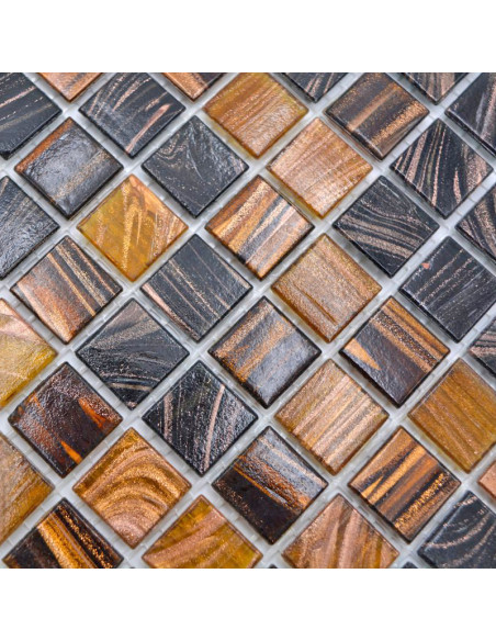 Glas Mosaik Guldstar Brun Mix | Ekosten.se