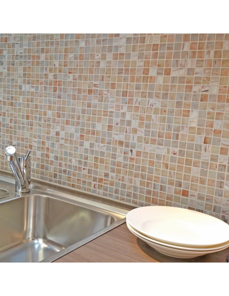 Glasmosaik Guldensilk Beige | Ekosten.se