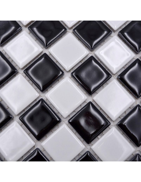Klinkermosaik Svart Vit Blank | Ekosten.se