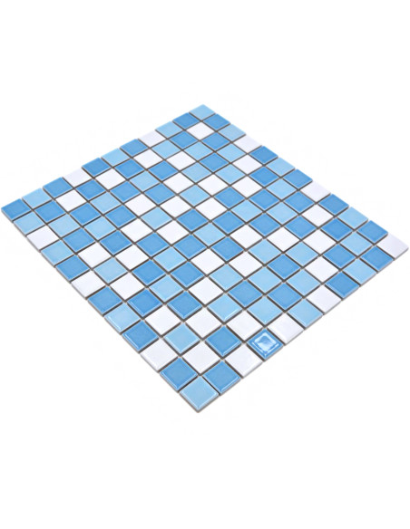 Klinkermosaik Blå Vit Blank | Ekosten.se