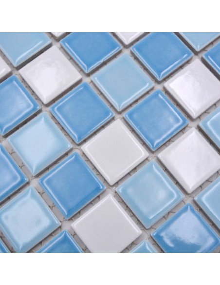 Klinkermosaik Blå Vit Blank | Ekosten.se