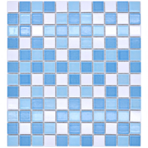 Klinkermosaik Blå Vit Blank | Ekosten.se