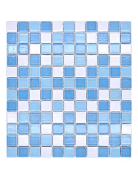 Klinkermosaik Blå Vit Blank | Ekosten.se