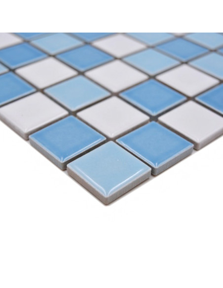 Klinkermosaik Blå Vit Blank | Ekosten.se