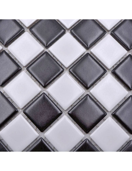 Klinkermosaik Svart Vit Matt | Ekosten.se
