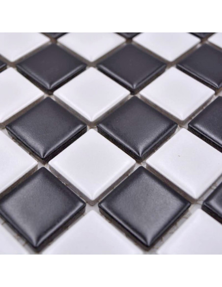 Klinkermosaik Svart Vit Matt | Ekosten.se