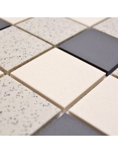 Klinkermosaik Beige Svart Prickig | Ekosten.se