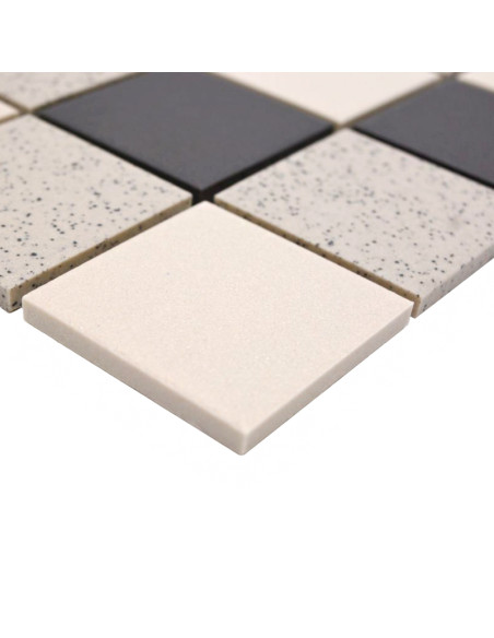 Klinkermosaik Beige Svart Prickig | Ekosten.se