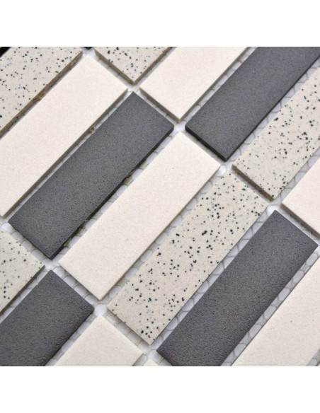Stavmosaik Beige Svart Prickig | Ekosten.se