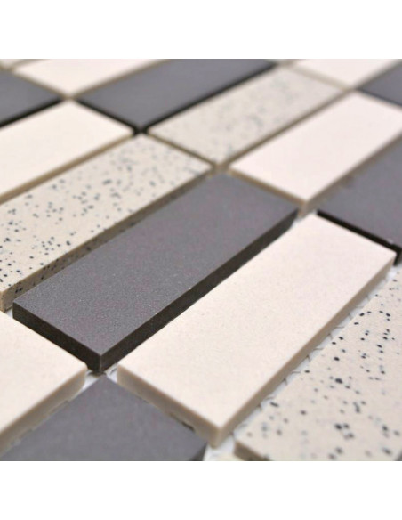 Stavmosaik Beige Svart Prickig | Ekosten.se