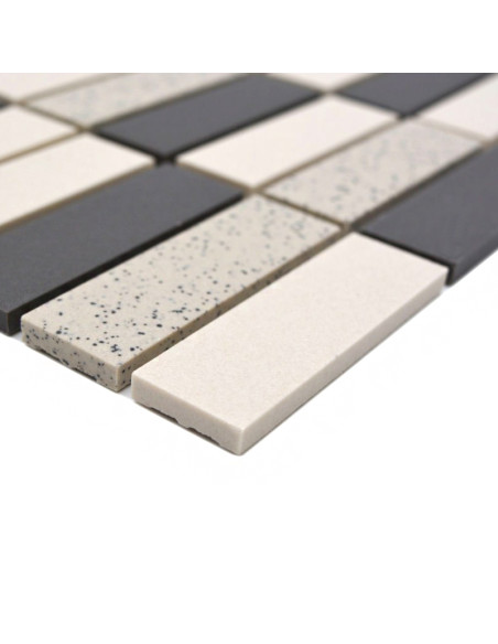 Stavmosaik Beige Svart Prickig | Ekosten.se