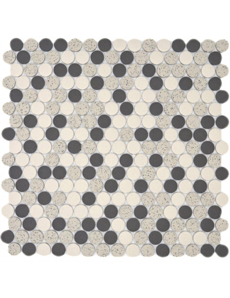 Knappmosaik Beige Svart Prickig | Ekosten.se