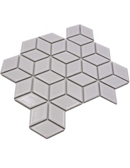 Vit Keramik Mosaik 3D Blank | Ekosten.se