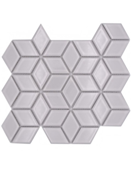 Vit Keramik Mosaik 3D Blank | Ekosten.se