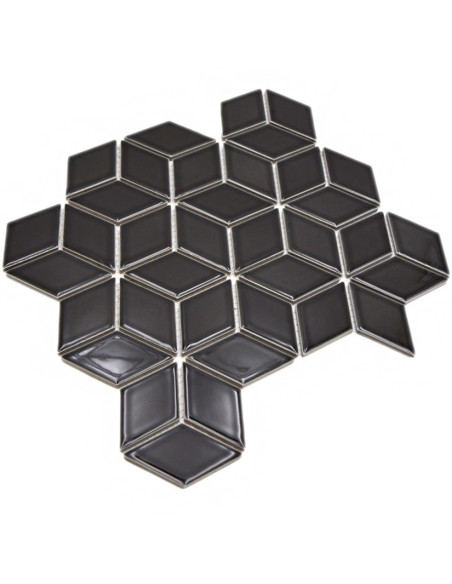 Svart Keramik Mosaik 3D Blank | Ekosten.se