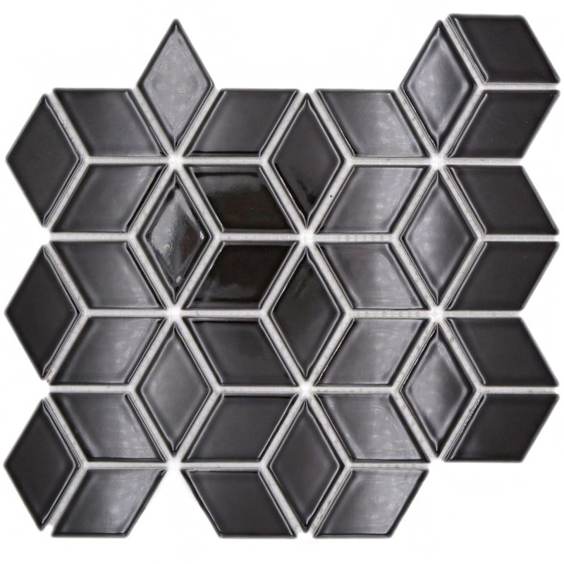 Svart Keramik Mosaik 3D Blank | Ekosten.se