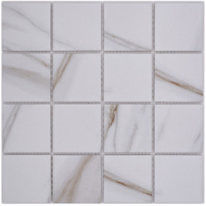 Calacatta Marmor Klinker Mosaik | Ekosten.se