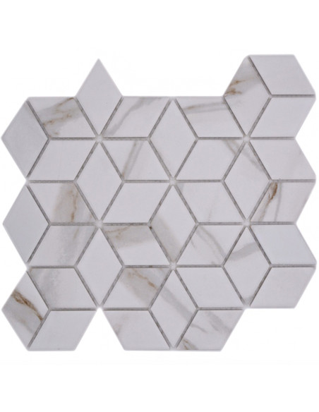 Marmor Calacatta Klinkermosaik 3D | Ekosten.se