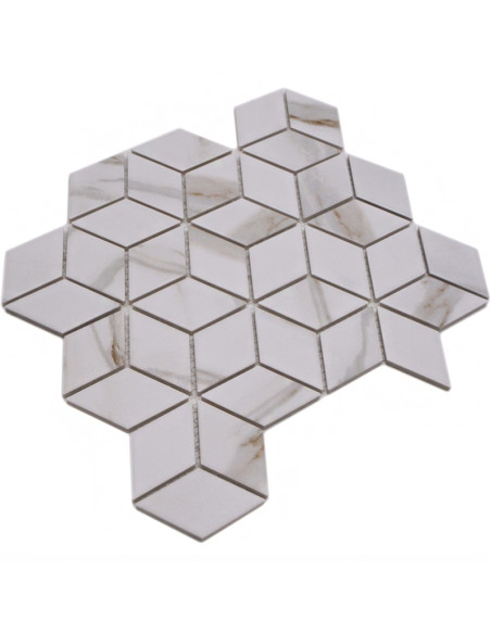 Marmor Calacatta Klinkermosaik 3D | Ekosten.se