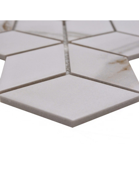 Marmor Calacatta Klinkermosaik 3D | Ekosten.se