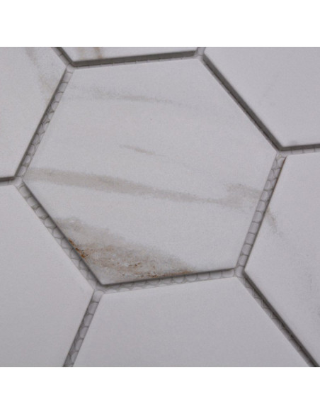 Hexagon Calacatta Klinkermosaik | Ekosten.se