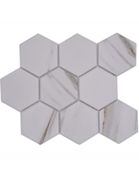 Hexagon Calacatta Klinkermosaik | Ekosten.se