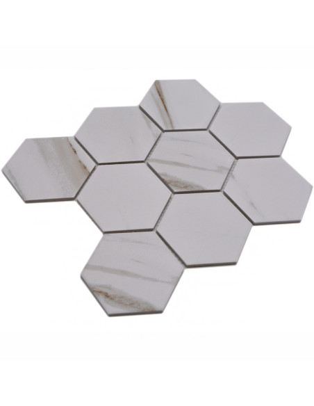 Hexagon Calacatta Klinkermosaik | Ekosten.se
