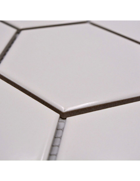 Hexagon Klinkermosaik Vit Blank | Ekosten.se