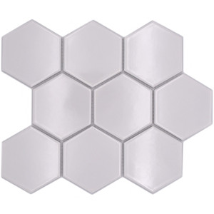 Hexagon Klinkermosaik Vit Blank | Ekosten.se