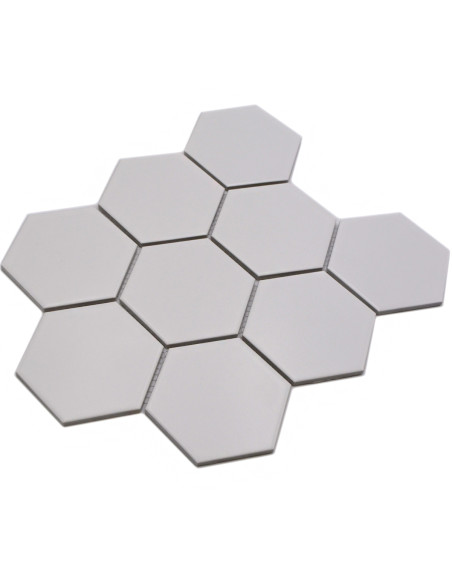 Hexagon Klinkermosaik Vit Matt | Ekosten.se