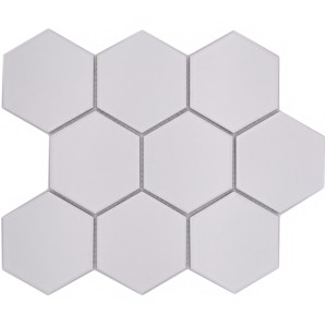 Hexagon Klinkermosaik Vit Matt | Ekosten.se