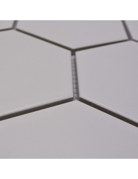 Hexagon Klinkermosaik Vit Matt | Ekosten.se
