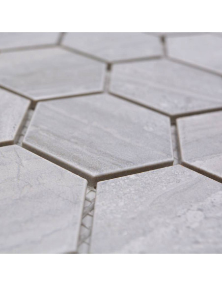 Grå Hexagon Klinker Mosaik | Ekosten.se