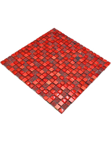 Röd Mosaik Resin Kristall | Ekosten.se