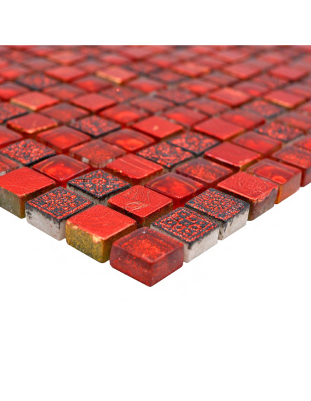 Röd Mosaik Resin Kristall | Ekosten.se