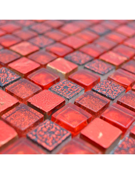 Röd Mosaik Resin Kristall | Ekosten.se
