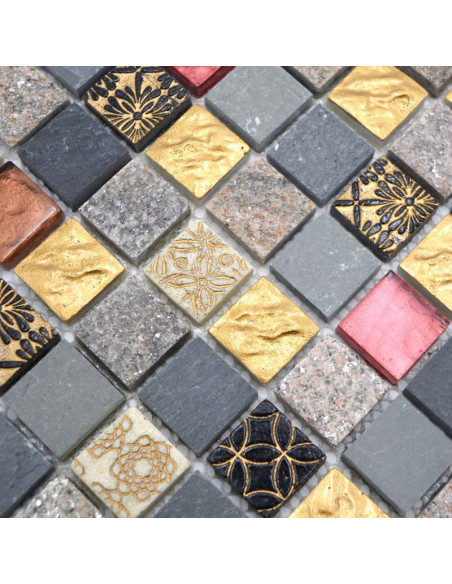 Mosaik Kristall Natursten Multicolor | Ekosten.se