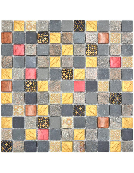 Mosaik Kristall Natursten Multicolor | Ekosten.se