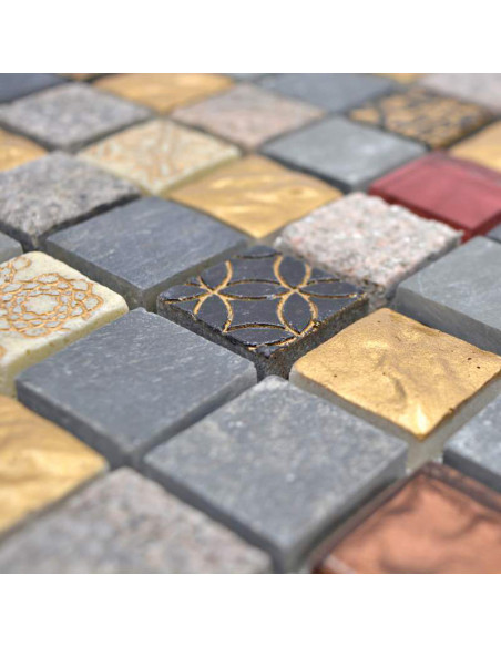 Mosaik Kristall Natursten Multicolor | Ekosten.se