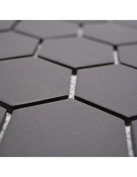 Svart Hexagon Klinkermosaik Antislip | Ekosten.se