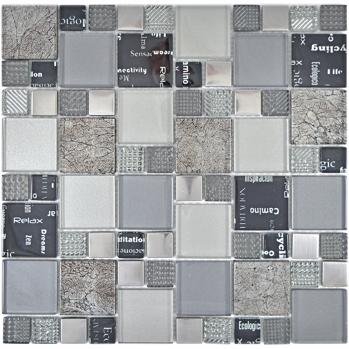 Kristall Mosaik Silver Svart | Ekosten.se