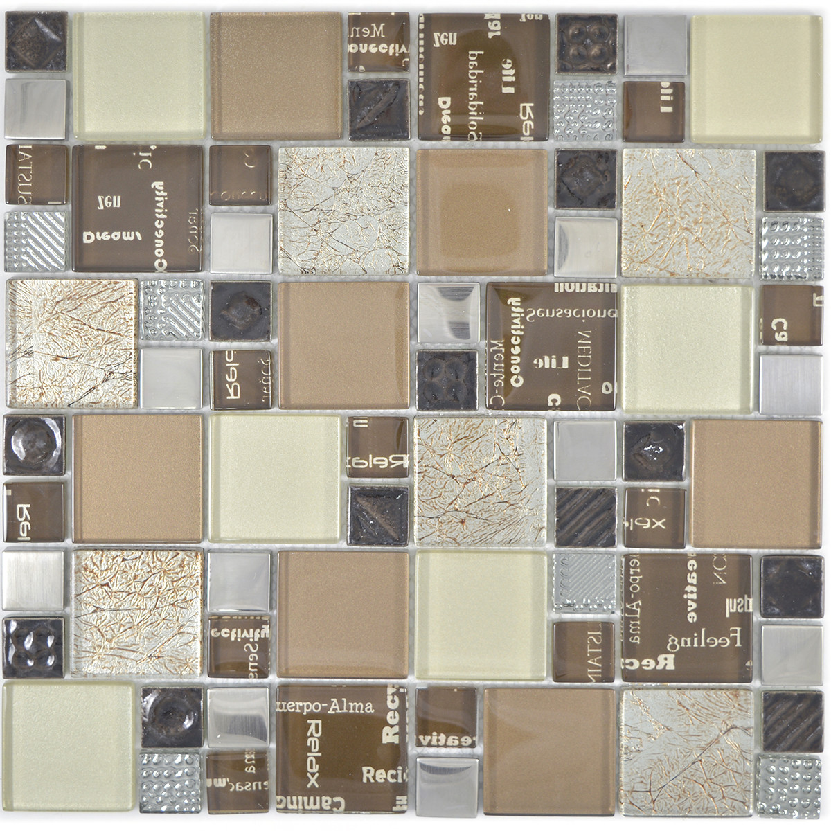 Kristall Mosaik Silver Brun | Ekosten.se