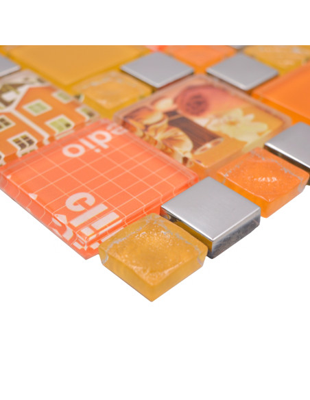 Kristall Mosaik Silver Orange | Ekosten.se