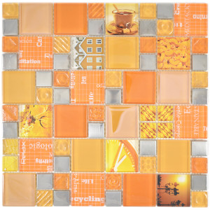 Kristall Mosaik Silver Orange | Ekosten.se