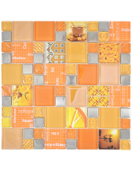 Kristall Mosaik Silver Orange | Ekosten.se